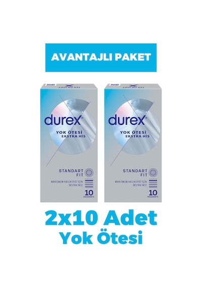 Durex Yok Ötesi Ekstra İnce Ekstra His 10'lu Prezervatif 2 Adet