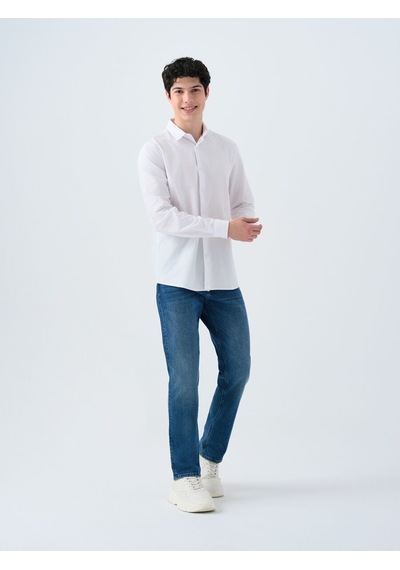 LOFT Regular Fit Erkek Gömlek U.kol Lf2038506 Q1.v1 Beyaz