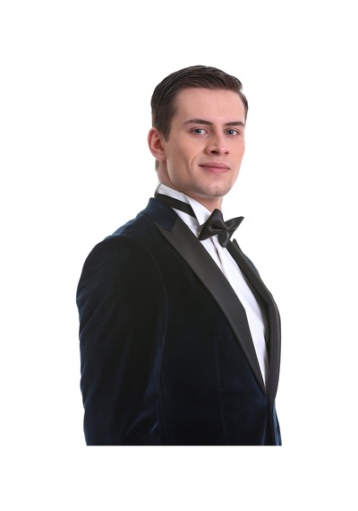 Hatemoğlu Lacivert Slim Fit Düz Sivri Yaka Kadife Klasik Smokin Damatlık 3 Lacivert