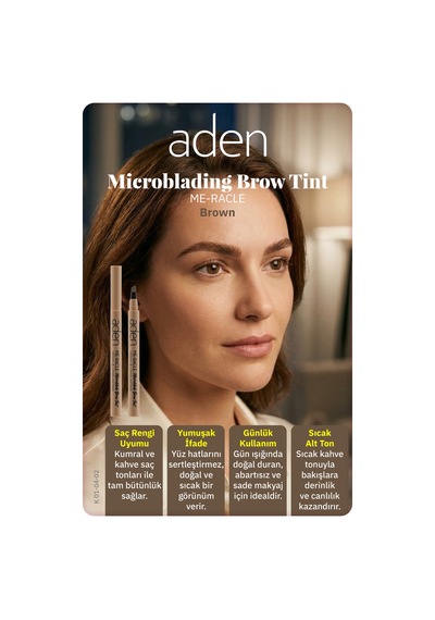 Aden Me-racle Microblading Brow Tint - Microblading Kaş Tinti Brown Kahverengi 0