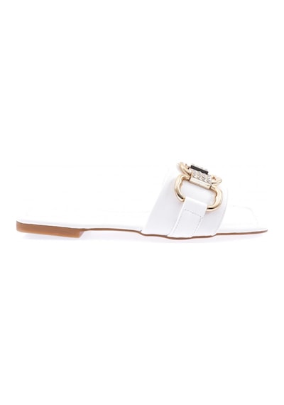 Dgn 115-23y Kadin Aksesuarli Silver Taşli Terlik 135-2162-R0198 Beyaz