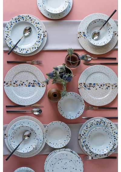 Kütahya Porselen Leonberg 885692 24 Parça 6 Kişilik Yemek Takımı Outlet