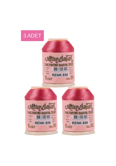 3 Adet Altınbaşak Oya Ve Dantel İpi 20 Gr - Royaleks - No: 858