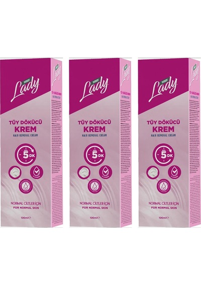 Derby Lady Tüy Dökücü Krem Normal Ciltler İçin 100 Ml X 3 Adet