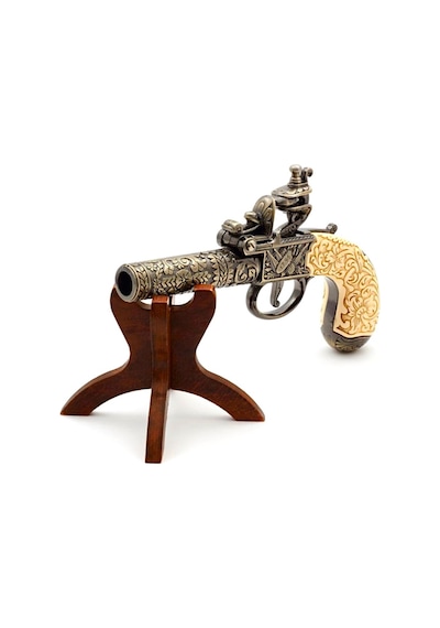 Denix Dekoratif Flintlock Pocket Pistol 19,5 Cm, Londra 1795