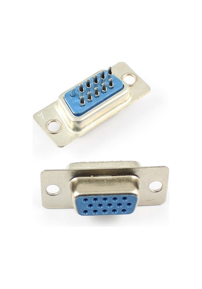 15 Pin Dişi D Sub Konnektör Vga Dişi Konnektör