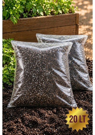 20 Litre Premium Saksı Toprağı Karışımı --- Jiffy Sphagnum Torf + Perlit + Cocopeat --- Steril, Böcek Yapmaz