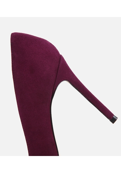 Hotiç Kadın Süet Deri Mor Klasik İnce Topuklu Stiletto 01ayh329760a660 01ayh329760a660