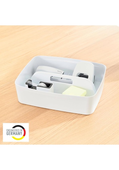 Leitz Mybox Kulplu Geniş Düzenleme Aparatı, Plastik, Beyaz, 53220001 Genel