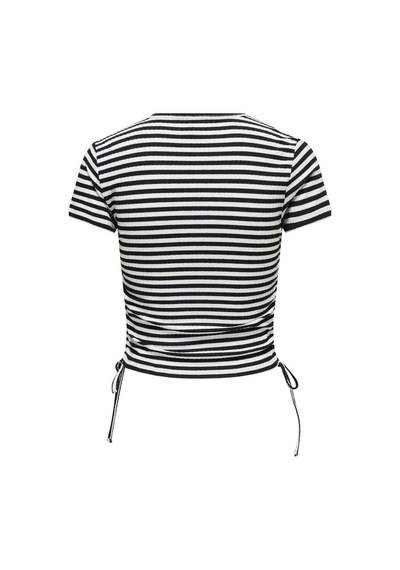 Only Onlwendy S/s Ruchıng Top Jrs 15284982 Siyah 001
