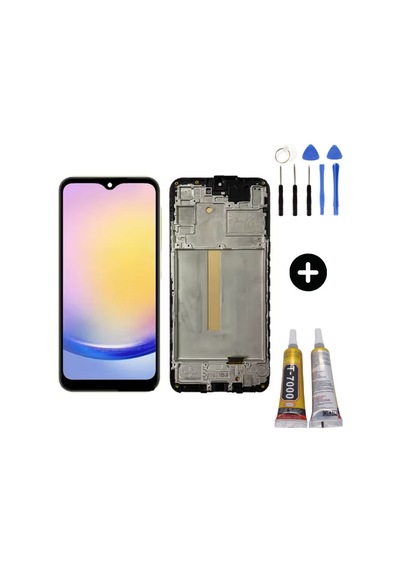 Samsung A25 Sm-a256e Uyumlu Çıtalı A Kalite Lcd Ekran Dokunmatik + Montaj Seti
