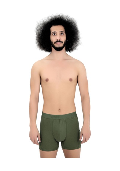 Cnt Erkek Boxer Likralı 6'lı Haki Renk Premium Paket Trendybee Haki Haki