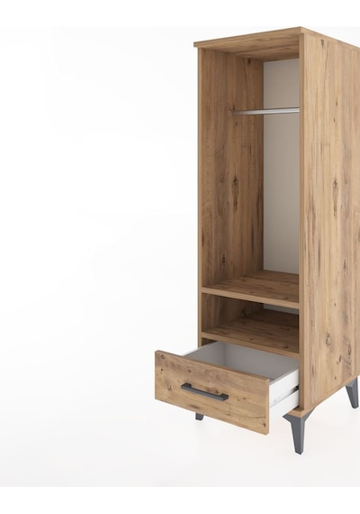 Hyperion Dolap 2 Raflı Tek Çekmeceli Tek Askılı 44x44x134 Çam-çam Atlas Çam