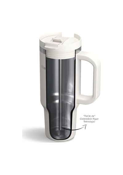 2 Moods Tuck-in Tumbler Sızdırmaz Çelik Termos 900 Ml White Sand St-242 Açık Beyaz