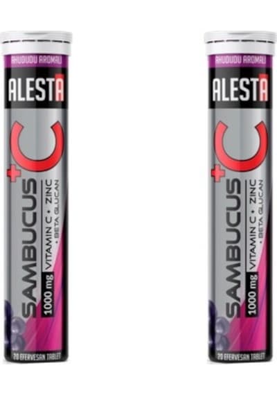 Alesta Sambucus C Vitamini 1000 Mg Zink 2 x 20 Efervesan Tablet