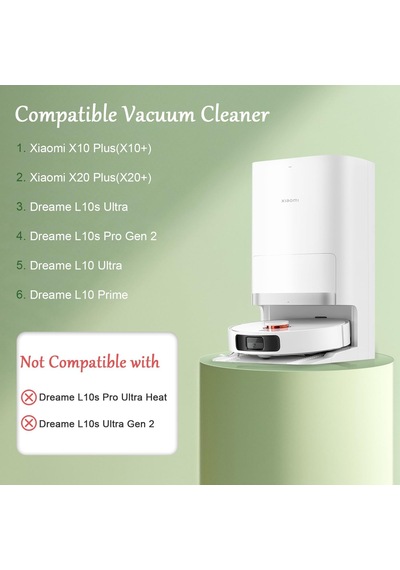 Dream L10s Ultra /l10s Pro Gen 2 /l10 Ultra /l10 Prime İçin Aksesuar Seti, Xiaomi X10+/x20+ İçin Aksesuar, 1 Ana Fırça, 4 Filtre, 6 Toz Torbası, 6 Silme Bezi, 6 Yan Fırça