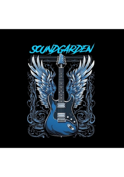 Soundgarden - Müzik Grubu Baskılı Unisex %100 Pamuk Siyah Bisiklet Yaka Sweatshirt Siyah