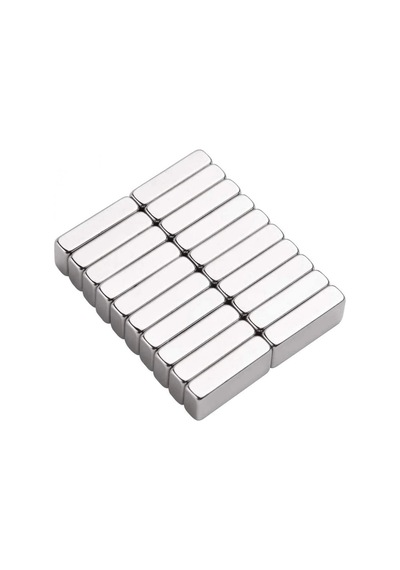 2 Adet 20x10x5 Mm Neodyum Magnet N35 Güçlü Mıknatıs Köşeli Ve Dayanıklı Nikel Kaplama Lisinya