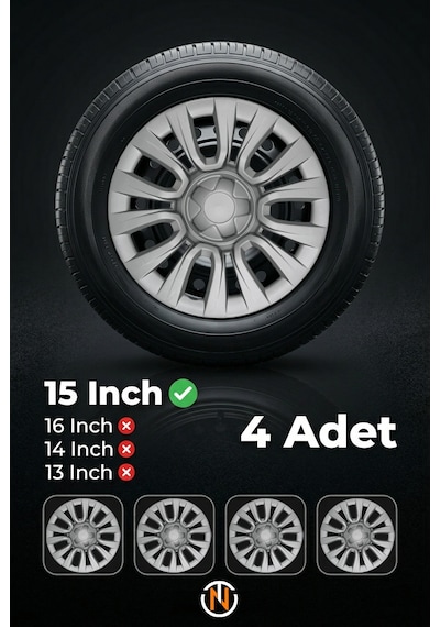 Alfa Romeo 159 15 İnç Jant Kapağı Takım Gri G107
