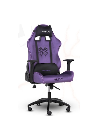 Rio Balerion Terletmez Kadife Kumaş Mor Gaming Oyuncu Koltuğu -12 Mor
