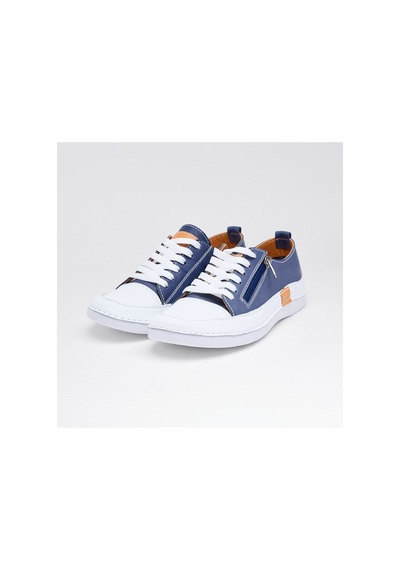Derinet Günlük Hakiki Deri Kadın Sneaker Lacivert Lacivert