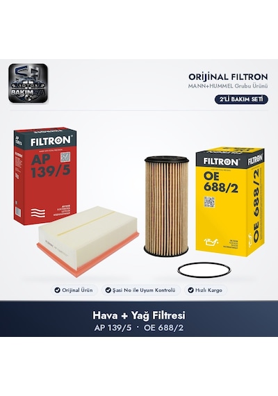 Filtron Filtre Bakım Seti Hava+yağ - Golf 7 / Passat B8 / Octavia 3 1.8-2.0 Tsı