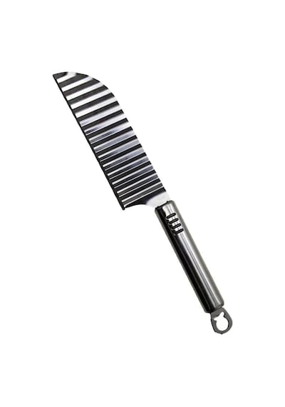 Çelik Şekilli Patates Bıçağı Ve Çelik Kızartma Maşası Çeyiz Seti Paslanmaz Çelik Gri