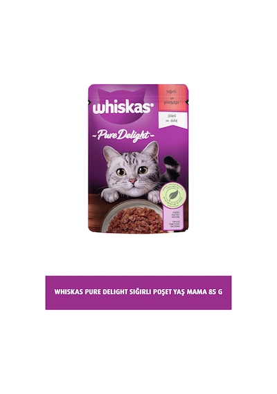 Whiskas Pure Delight Pouch Sığırlı Yetişkin Kedi Maması 85 G