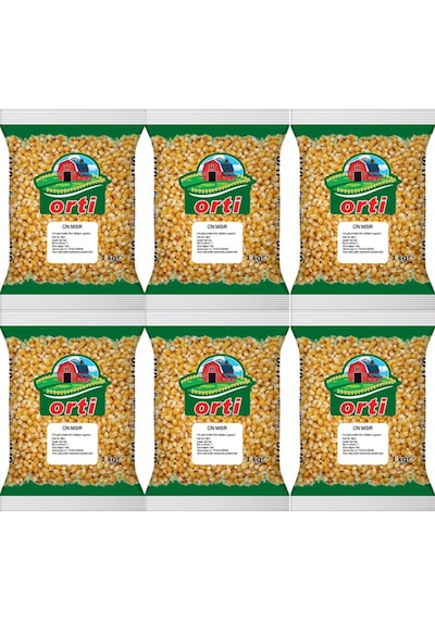 Orti Patlatmalık Cin Mısır 1 Kg x 6 Paket