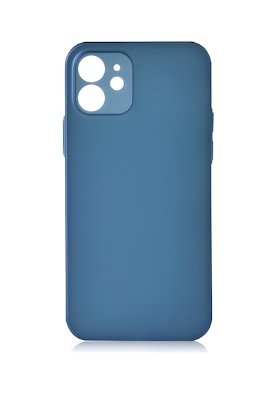 Apple Uyumlu iPhone 12 Mini Kılıf Slims Mat Ve Ultra İnce Kılıf Saks Mavi