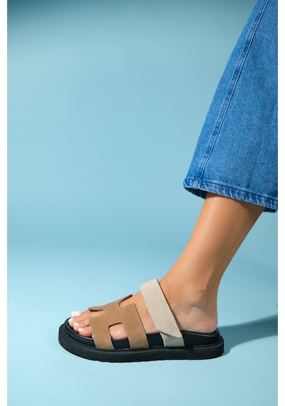Luvishoes Luvi Shoes Morte Toprak-bej Süet Hakiki Deri Kadın Terlik Bej - Kahverengi Luvishoes Luvi Shoes Morte Toprak-bej Süet Hakiki Deri Kadın Terlik Bej - Kahverengi