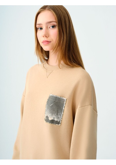 LOFT Oversize Kadın Sweatshirt Bej