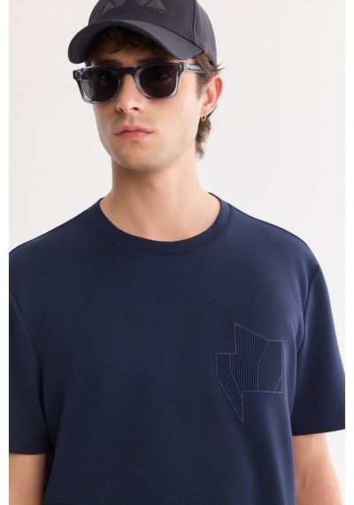 Avva Erkek Lacivert Bisiklet Yaka Enjeksiyon Baskılı Bi-stretch İnterlok Regular Fit T-shirt A61y1136 Avva Erkek Lacivert Bisiklet Yaka Enjeksiyon Baskılı Bi-stretch İnterlok Regular Fit T-shirt A61y1136