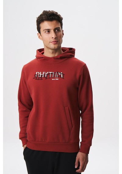 AR-MA Arma Erkek Regular Fit Yazı Baskılı Dikişli Kanguru Cepli Sweatshirt 001