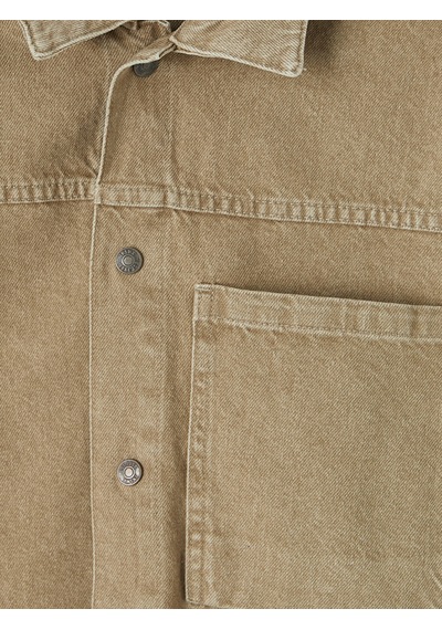 Lcw Jeans Kahverengi Relax Fit Erkek Jean Gömlek