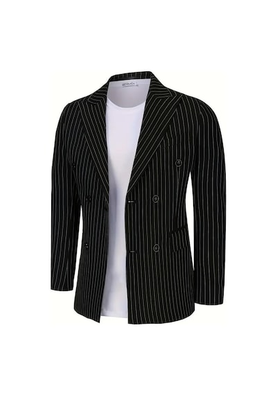 Suitmen Erkek Kruvaze Silim Fitt Çizgili Takım Elbise Bgl-st04764 Siyah Suitmen Erkek Kruvaze Silim Fitt Çizgili Takım Elbise Bgl-st04764 Siyah