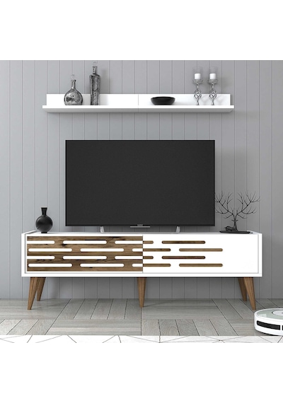 Variant Valensiya 140cm Tv Ünitesi Ve Orta Sehpa Takımı - Beyaz / Beyaz