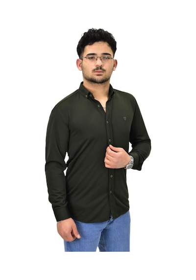 Erkek Spor Silim Fit Uzun Kol Gömlek Bgl-st04484 Haki Erkek Spor Silim Fit Uzun Kol Gömlek Bgl-st04484 Haki