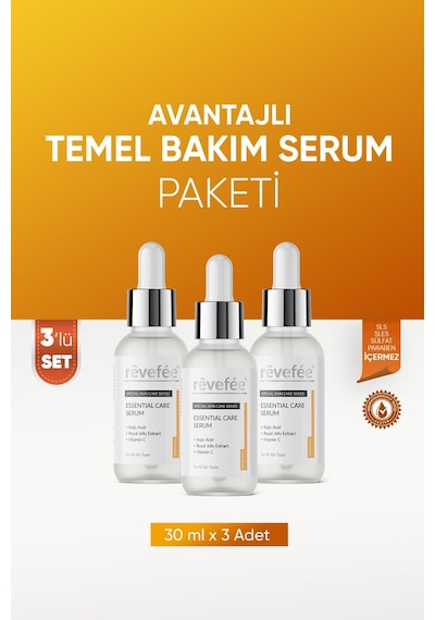 Essential Care C Vitamin Serum Cilt Aydınlatma Ve Yenileme 3'lü Avantaj Paket