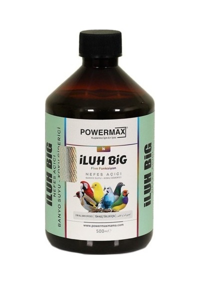 Powermax İluh Big Nefes Açıcı Solunum Sorunları Koku Deri ve Tüy Kursak Sorunları 500 ML