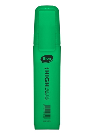 Bion Fosforlu Kalem Neon Yeşil 9184 Çok Renkli