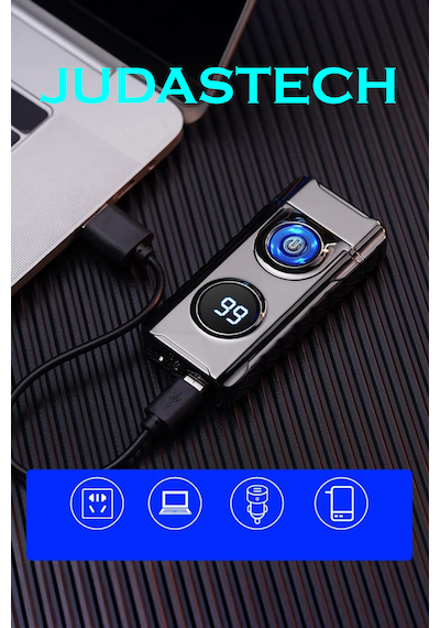 Judas K17 Usb Şarjlı 2 Arc Alevsiz Çakmak -new Style