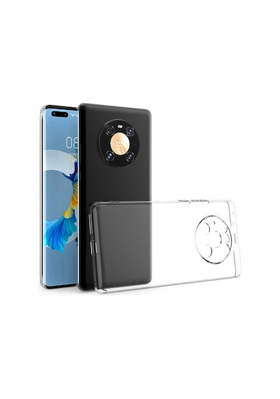 Zore Huawei Mate 40 Pro Kılıf Msra Kamera Korumalı Süper Silikon Kapak - Renksiz Renksiz