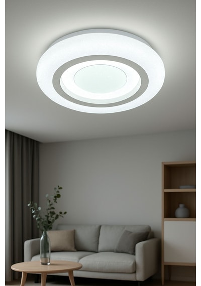 Kronos Model Özel Tasarım 26 Cm Beyaz Işık Led Plafonyer Avize
