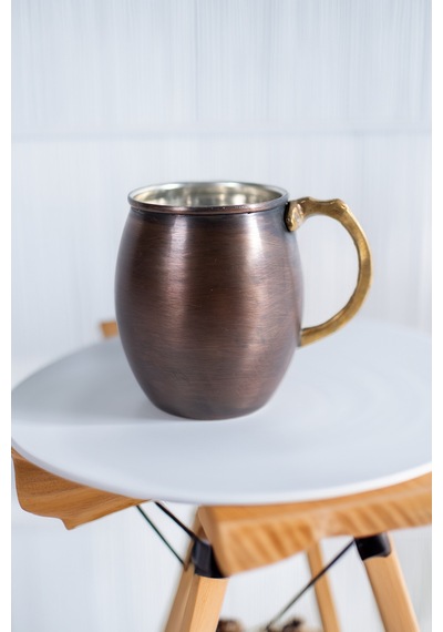 Cuvesta Modern El Yapımı Klasik Bakır Bardak Oksit Renk 8x10cm