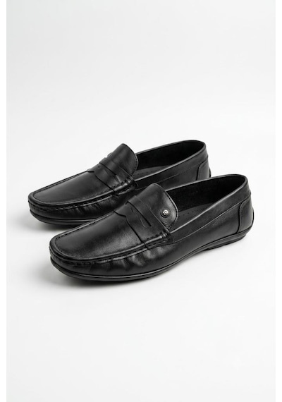 Pierre Cardin 90220 Rahat Esnek Hakiki Deri Erkek Loafer Ayakkabı Siyah