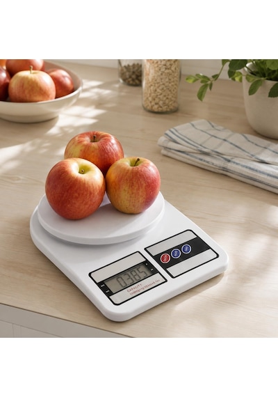 Krafz Mutfak Tartısı, Elektronik Hassas Mutfak Terazisi, Tartısı, Dijital Mutfak Tartısı, Mutfak Terazisi, 10 Kg 1 Gr Hassasiyet, Dara Özelliği Enerji Sınıfı A++ Çok Renkli