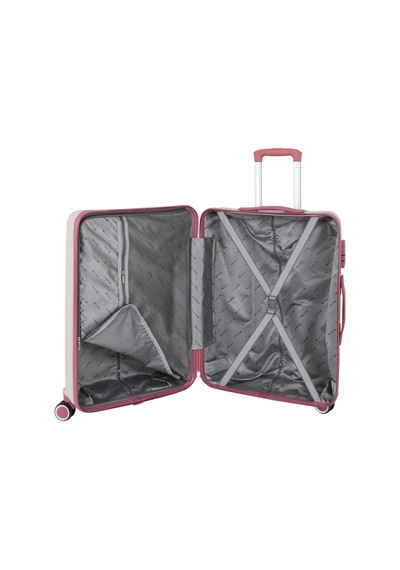 Mçs Group Mçs Polipropilen Valiz V374 65 Cm S21yy100000665 00434 Kemik/koyu Pudra Kemik - Pembe