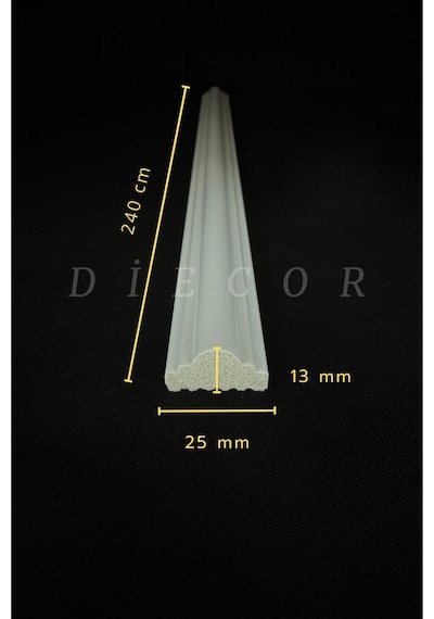 Diecor Dekoratif Boyanabilir Montaja Hazır 2.5 Cm Şahane Duvar Çıtası Tasarımı 2,5 Cm Model:xa271