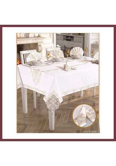 Storeşahin 26 Parça Elegant Linen Krem-gold 12 Kişilik Şık Çeyizlik Masa Takımı 160 260 Cm Runner Shn0720 Krem - Gold Storeşahin 26 Parça Elegant Linen Krem-gold 12 Kişilik Şık Çeyizlik Masa Takımı 160 260 Cm Runner Shn0720 Krem - Gold